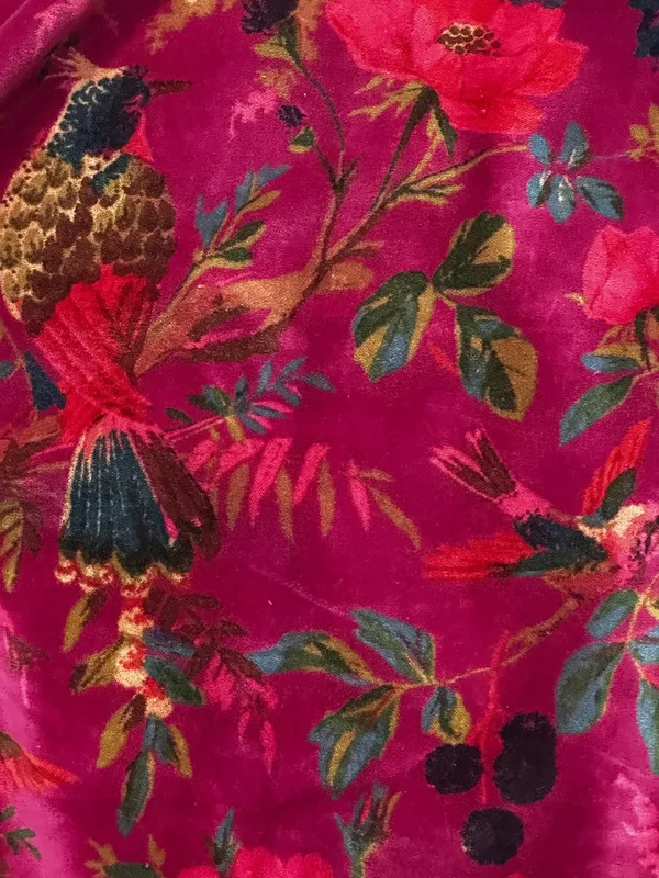 Luxury_Cotton_Velvet_Fabric:_Bird_Print,_Onion_Pink,_45"_Wide