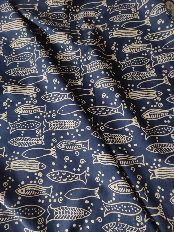 Indigo_Hand_Block_Cotton_Fabric:_Fish_Print,_44"_Wide