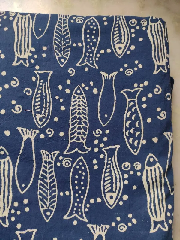 Indigo_Hand_Block_Cotton_Fabric:_Fish_Print,_44"_Wide