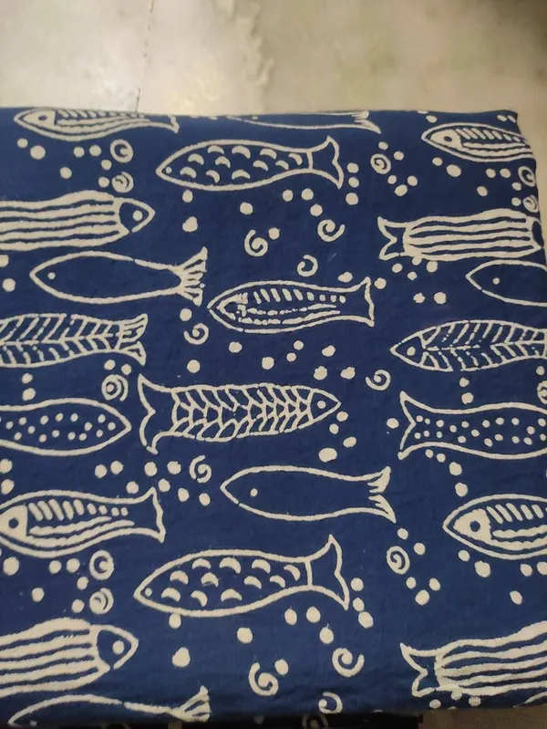 Indigo_Hand_Block_Cotton_Fabric:_Fish_Print,_44"_Wide
