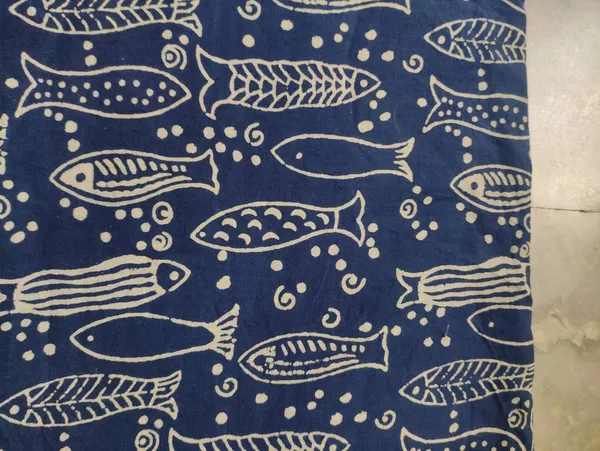 Indigo_Hand_Block_Cotton_Fabric:_Fish_Print,_44"_Wide