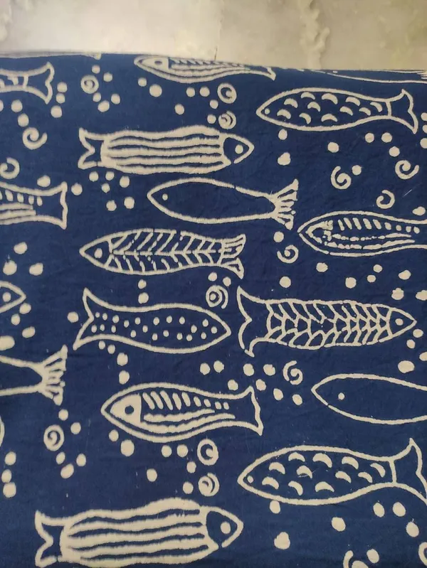 Indigo_Hand_Block_Cotton_Fabric:_Fish_Print,_44"_Wide