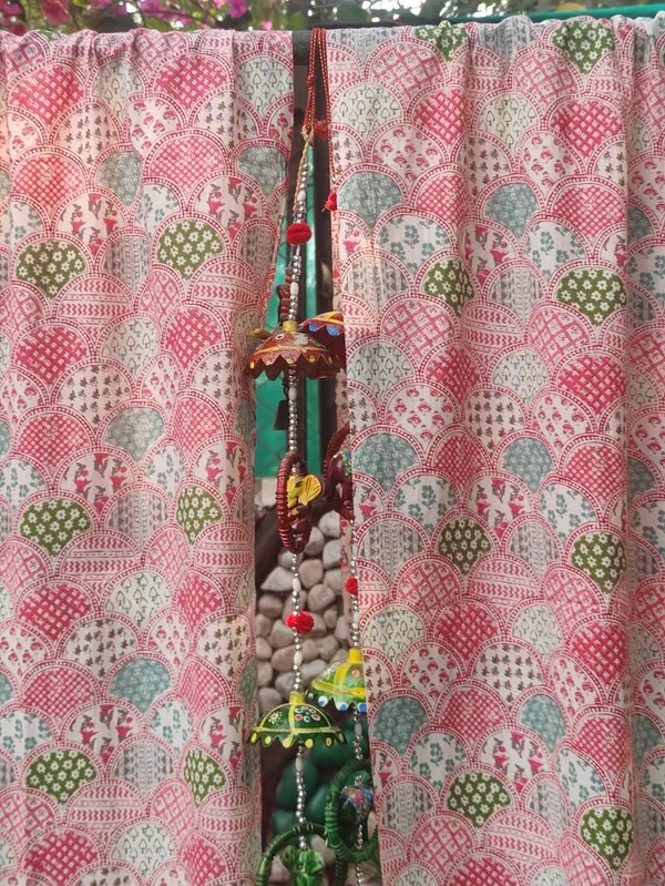 Block_Print_Cotton_Curtain_Set:_Pastel_Semi_Sheer_Drapes