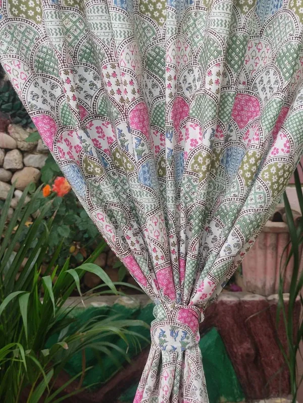 Block_Print_Cotton_Curtain_Set:_Pastel_Semi_Sheer_Drapes_(44"_Wide)