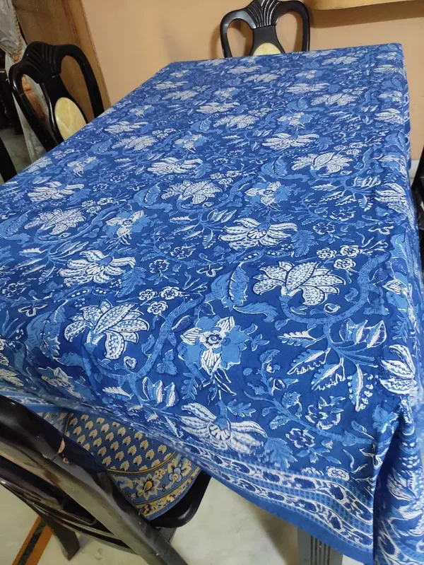 Indian_Block_Print_Tablecloth:_Floral_Cotton_Farmhouse_Table_Cover