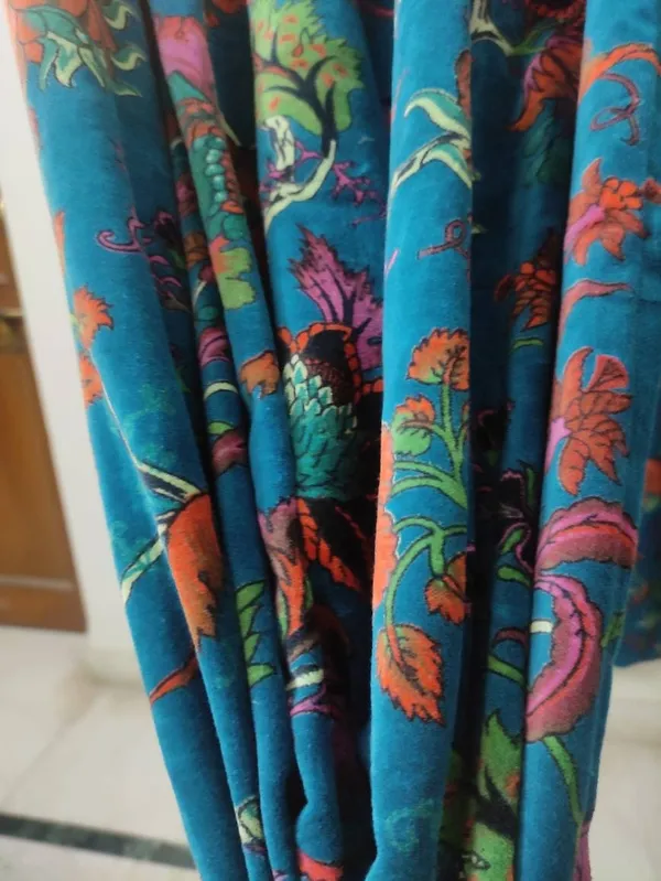 Teal_Blue_Floral_Velvet_Curtains:_Boho_Luxury_Drapes
