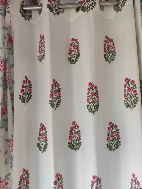 Indian_Hand_Block_Print_Curtain,_Bohomien_Decor,_House_Warming_Gift.