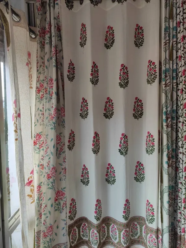 Indian_Hand_Block_Print_Curtain,_Bohomien_Decor,_House_Warming_Gift.