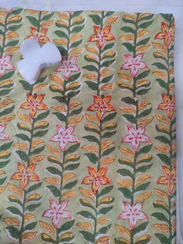 Indian_Floral_Block_Print_Cotton_Fabric:_Soft_Sewing_Material