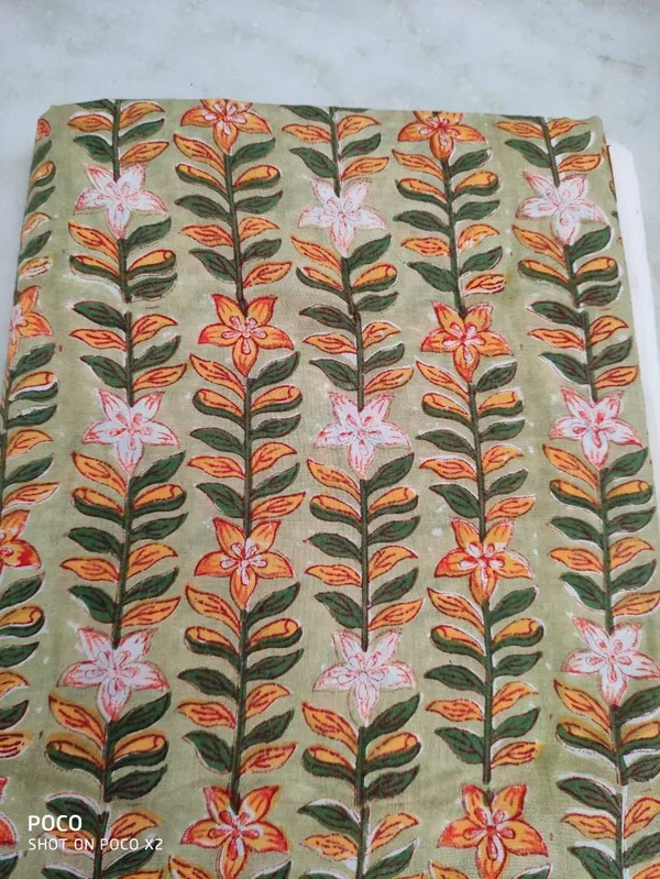 Indian_Floral_Block_Print_Cotton_Fabric:_Soft_Sewing_Material