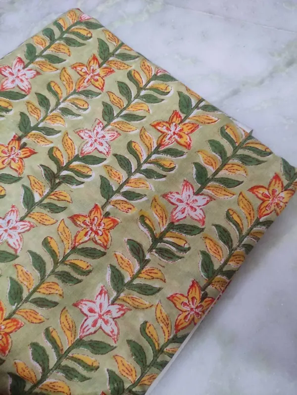 Indian_Floral_Block_Print_Cotton_Fabric:_Soft_Sewing_Material