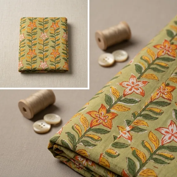 Indian_Floral_Block_Print_Cotton_Fabric:_Soft_Sewing_Material