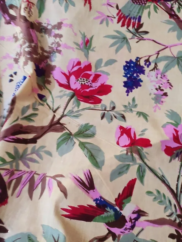 Floral_Bird_Print_Cotton_Fabric:_Frida_Kahlo_Inspired_Craft_Fabric
