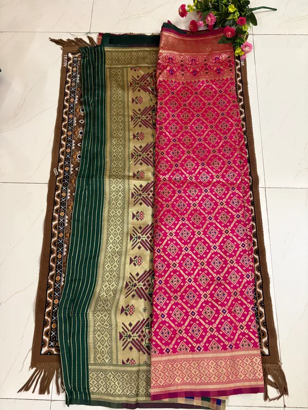 Pink_And_Green_Silk_Saree_For_Women