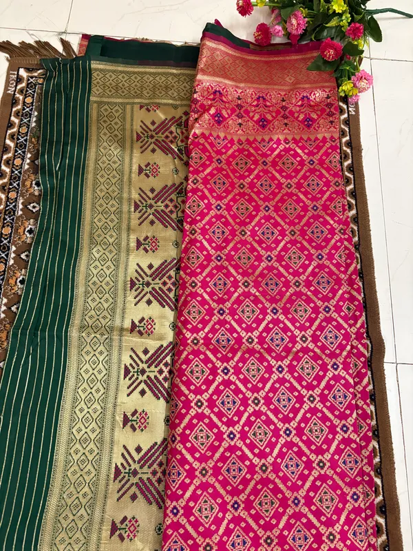 Pink_And_Green_Silk_Saree_For_Women