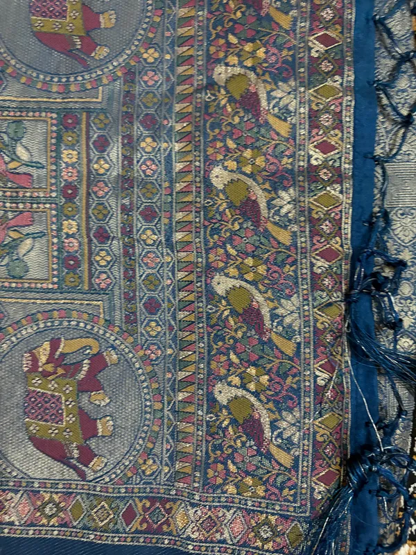 Peacock_Blue_And_Purple_Silk_Saree_For_Women