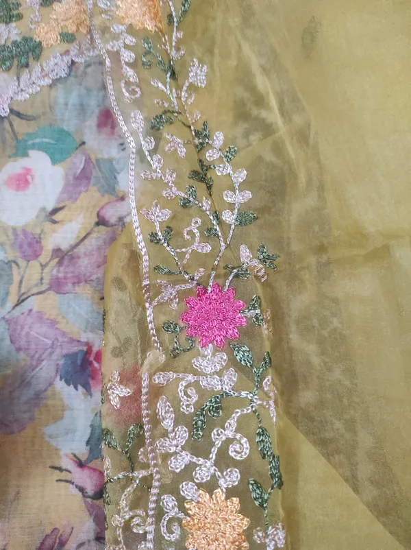 Lemon_Colour_Chanderi_Unstitched_Suit_Set_With_Dupatta_For_Women