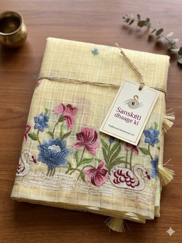 Kota_doria_saree_with_embroidery