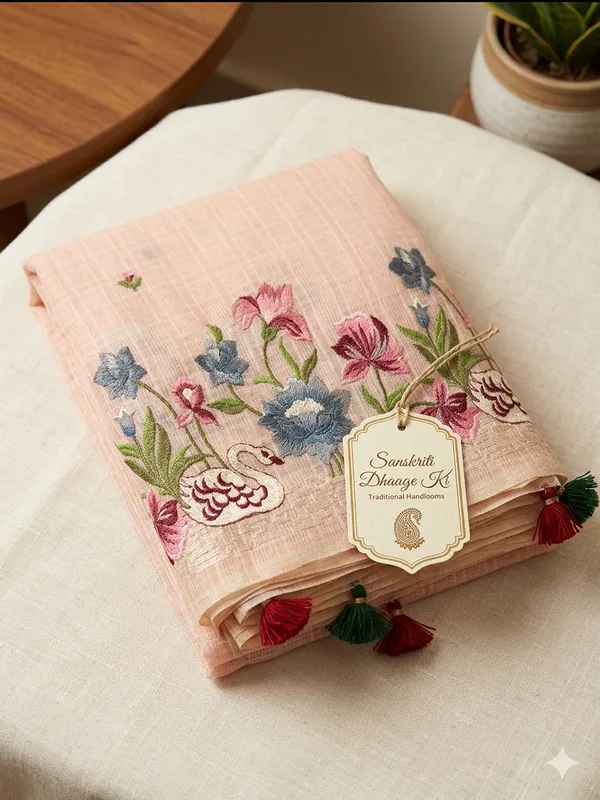 Kota_doria_saree_with_embroidery