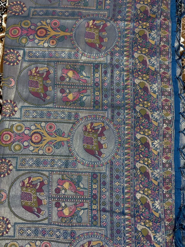 Peacock_Blue_And_Purple_Silk_Saree_For_Women
