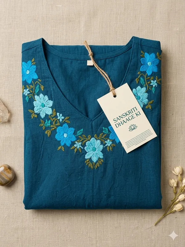 Long_Single_piece_Kurti_with_hand_embroidery