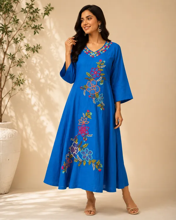 Long_one_piece_stiched_hand_embridery_kurti