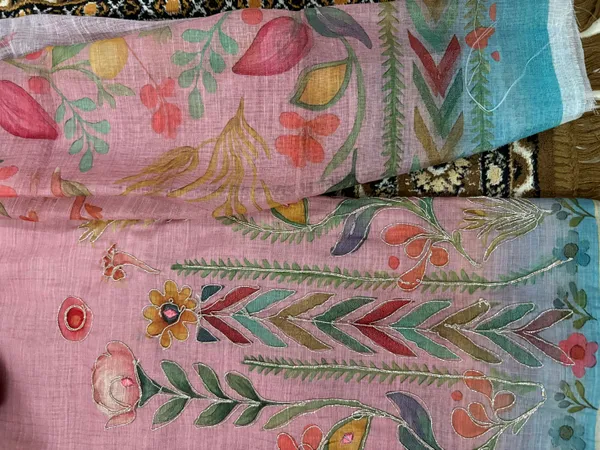 Multi_Color_Linen_Unstitched_Suit_Set_With_Dupatta_For_Women