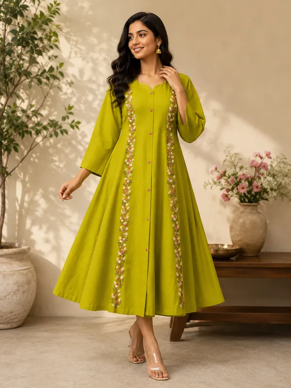 One_piece_long_Kurti_with_hand_embroidery