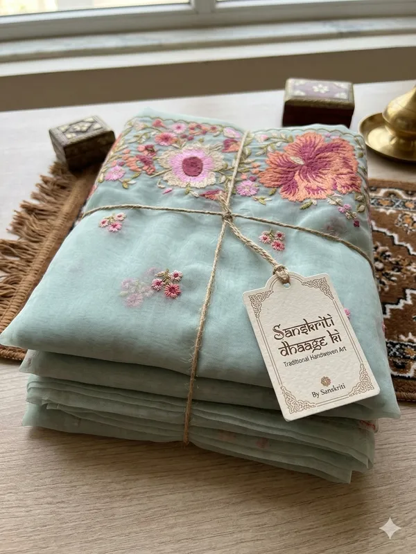 Seafoam_Green_Tissue_Glass_Organza_Saree