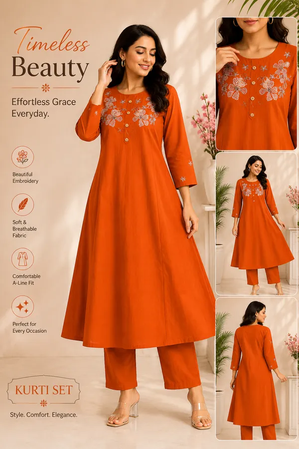 Stiched_cotton_2_piece_kurti_set_with_hand_embroidery