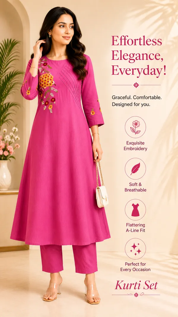 Stiched_organic_Cotton_2_piece_kurti_pant_set_with_hand_embroidery