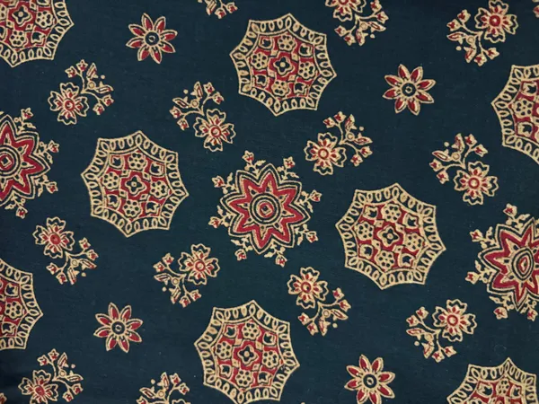 Red_And_Black_Colour_Cotton_Unstitched_Ajrak_Print_Suit_With_Dupatta_For_Women