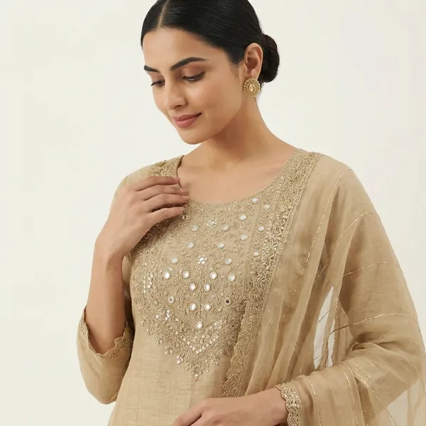 Unstitched_Beige_Maheshwari_Handloom_Suit_For_Women
