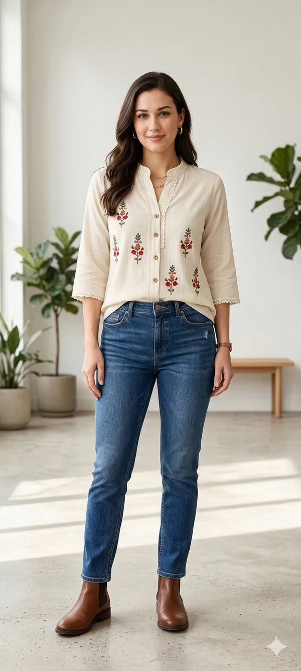 Womens_Ethnic_Fusion_Short_Kurti__Designed_With_A_CleanAnd_Contemporary_Aesthetic