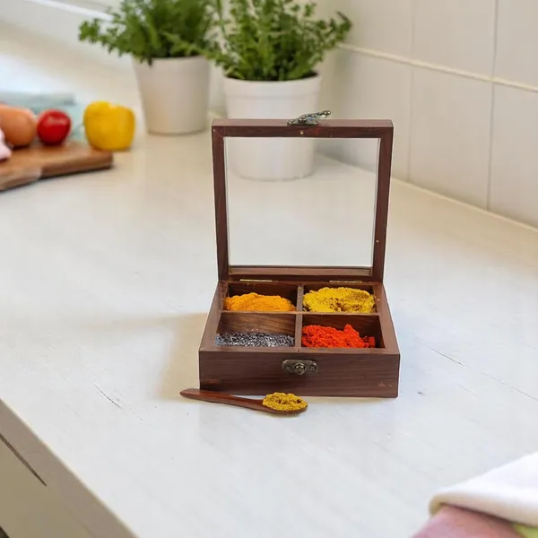 Wooden_Spice_Storage_Box_With_Glass_Lid