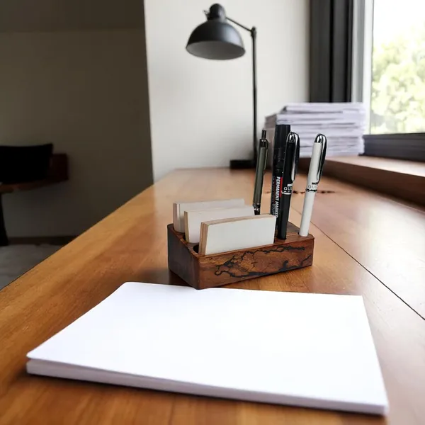 Wooden_Business_Card_And_Pen_Holder_Stand