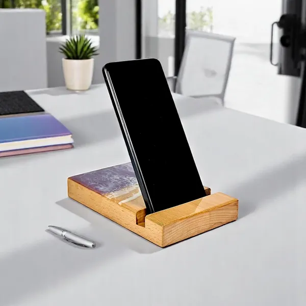 Wooden_Phone_Stand_With_Resin_Art