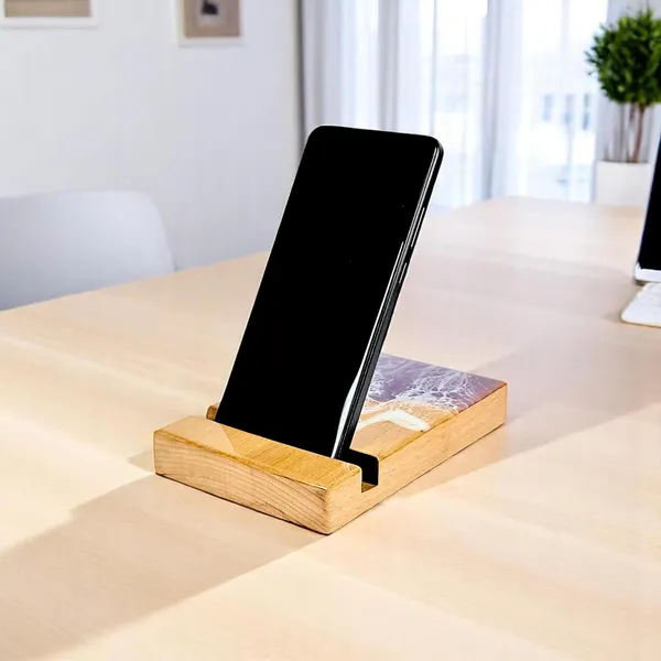 Wooden_Phone_Stand_With_Resin_Art