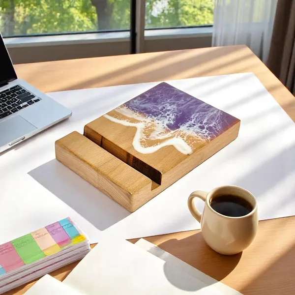 Wooden_Phone_Stand_With_Resin_Art
