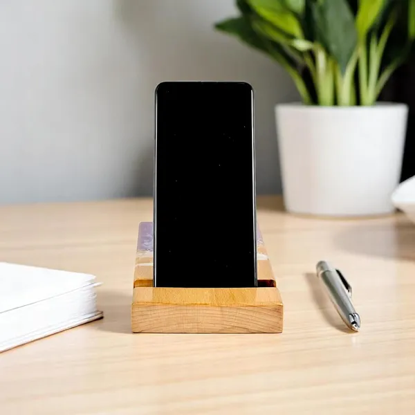 Wooden_Phone_Stand_With_Resin_Art