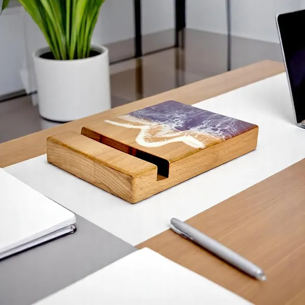 Wooden_Phone_Stand_With_Resin_Art