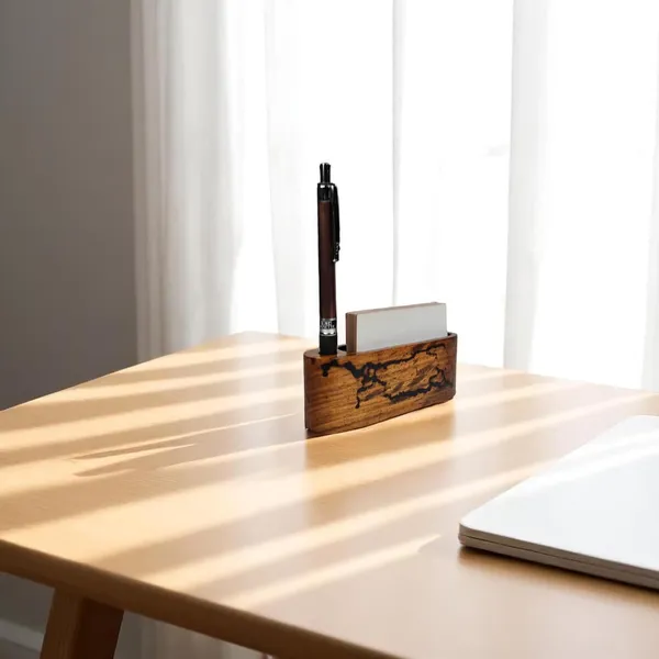 Wooden_Business_Card_And_Pen_Holder