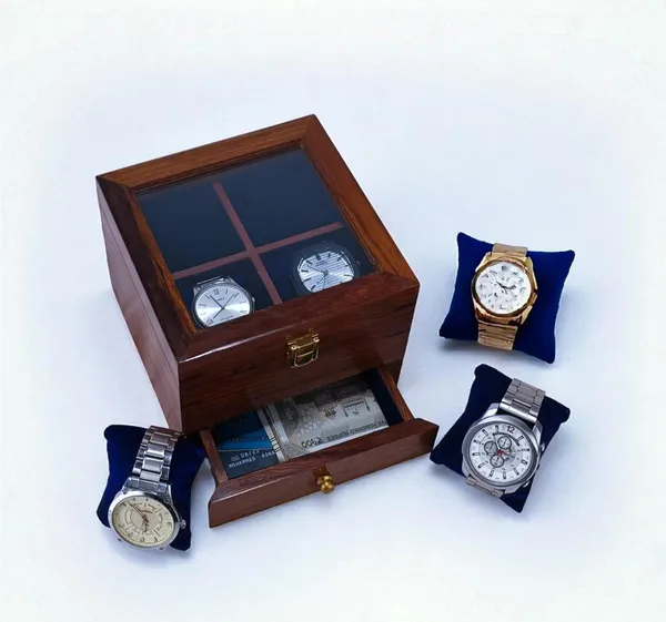 Wooden_Watch_Storage_Box_With_Drawer