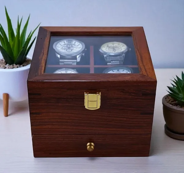 Wooden_Watch_Storage_Box_With_Drawer