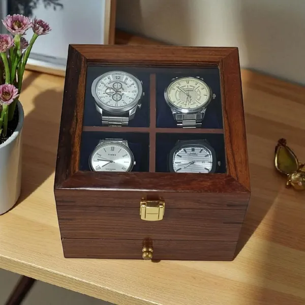 Wooden_Watch_Storage_Box_With_Drawer