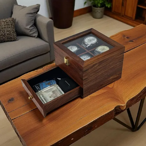 Wooden_Watch_Storage_Box_With_Drawer
