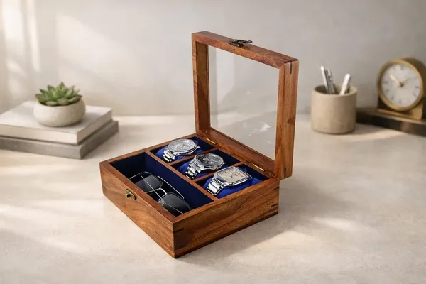 Wooden_Display_Case_For_Watches_And_Sunglasses