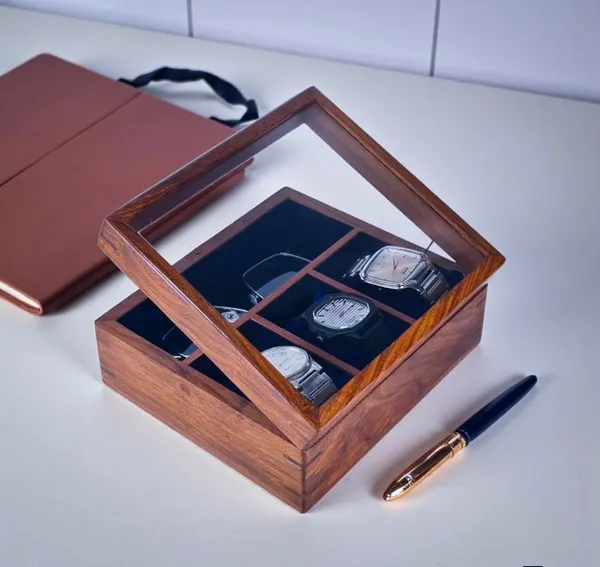 Wooden_Display_Case_For_Watches_And_Sunglasses
