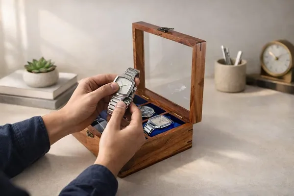 Wooden_Display_Case_For_Watches_And_Sunglasses