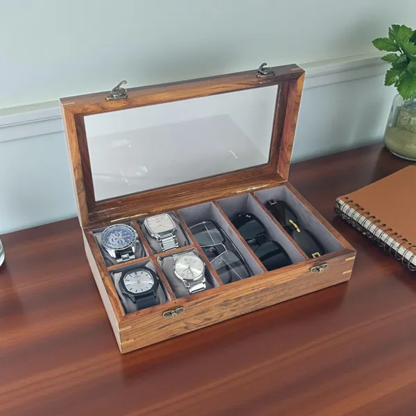 Wooden_Watch_Display_Box_With_Glass_Top